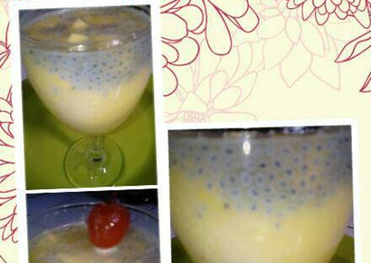 Bagaimana Menyiapkan Jus mangga selasih, Enak Banget