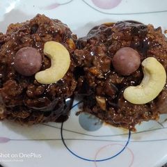 Chocolate bread pudding A picture of Chocolate bread pudding.