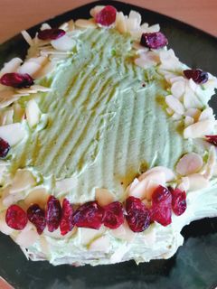 Pisztáciás mandulás minitorta💥🌲 recept fotója