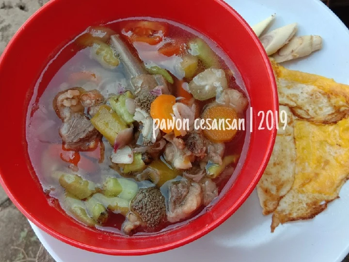 Langkah Gampang Menyiapkan Resep Asem asem daging simple Anti Ribet, Enak