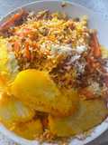 Tabrizi Carrot Rice (Havij Polo) with Ground Meat