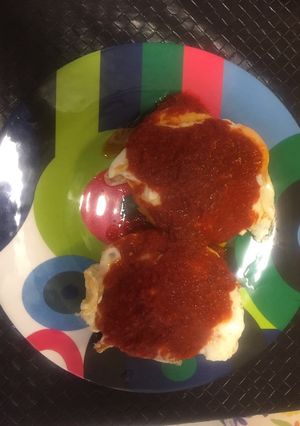 Una foto de Huevos montados en bisquet