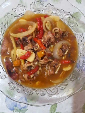 Cara Simple Menyiapkan Resep  Cumi Asin saos asam manis yang Lezat, Menggugah Selera