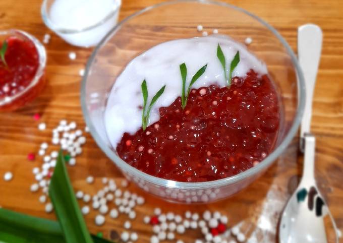 Resep Bubur Sagu Mutiara Merah Putih Oleh Cicilia Yustina Salamony