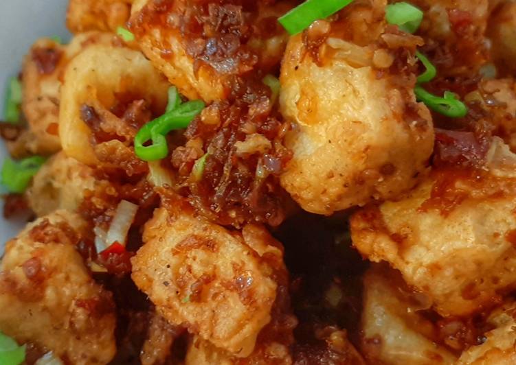 Tahu Krispy Masak Sambal Pedas