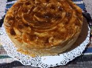 Una foto de tarta de manzana con maicena