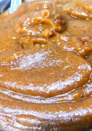 A picture of Recipe of besan ka halwa.