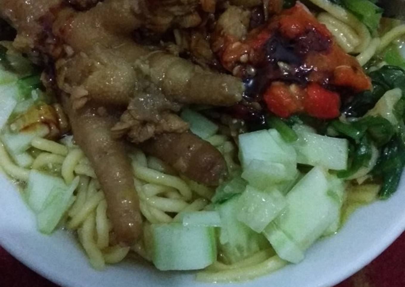 Mie ayam ceker