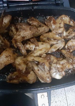 A picture of My own version of Teriyaki Chicken Wings.