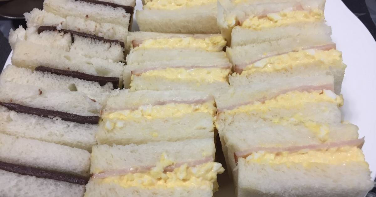 Ham & Egg Mayonnaise Sandwiches Recipe by Saori Fujimoto Cookpad