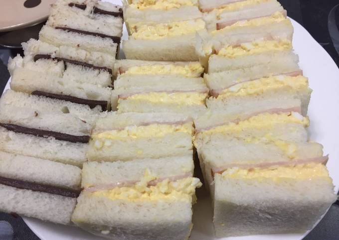 Ham & Egg Mayonnaise Sandwiches