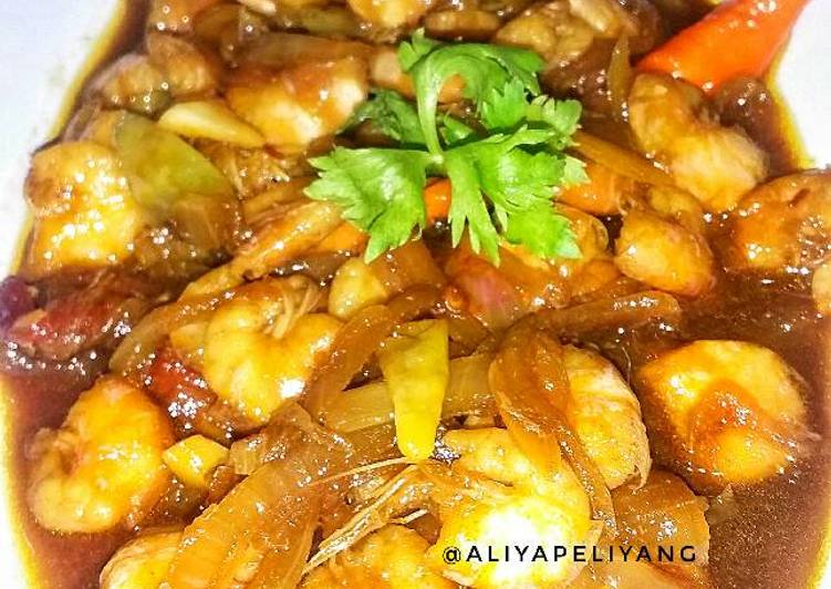 Resep Udang masak kecap yang Enak