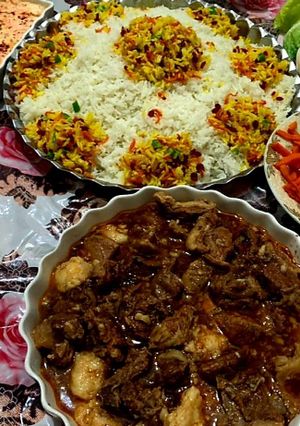 عکسی از دستور چلو گوشت