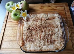 Una foto de 🍏Tarta de Manzana/ Apple Crumble 🍎