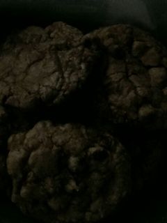 A picture of Double chocolate chip cookies.