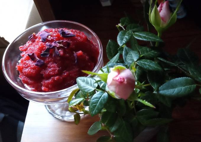 Cherry & Rose Sorbet (with Prosecco)