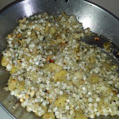 A picture of Green sago khichdi.