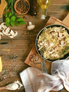 صورة لوصفة معكرونة بالوايت صوص