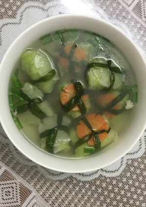Hình của món Canh bắp sú cuộn thịt.