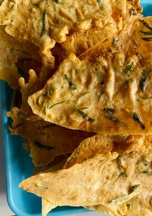 Foto resep Peyek udang rebon daun jeruk