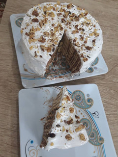 عکسی از دستور کیک یخچالی