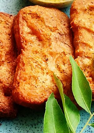 A picture of Bread pakoda (vegan and in air fryer).