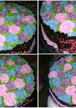 Foto resep Tart buttercream bunga mawar