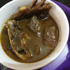 A picture of Ram meat peppersoup.