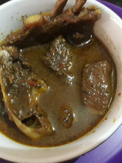 A picture of Ram meat peppersoup.