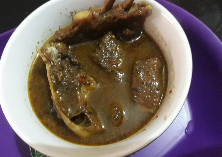 How to Prepare Yummy Ram meat peppersoup