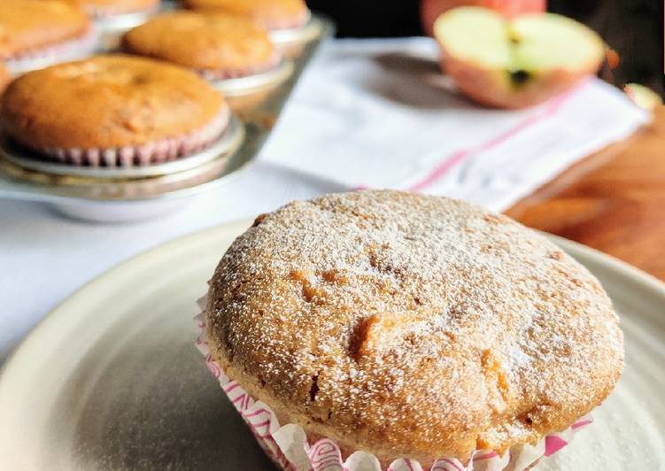 Recipe of Award-winning Apple muffins (eggless)