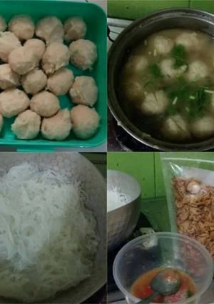 Foto resep Bakso ayam bihun dan kuah nya