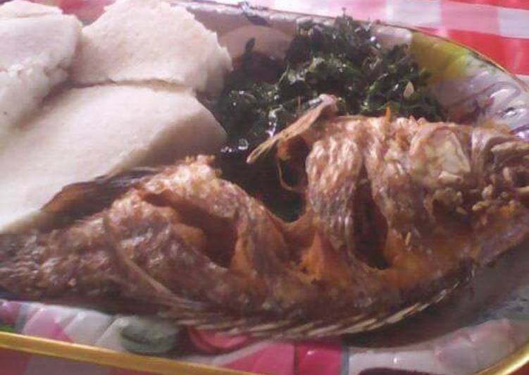 Fish stew with ugali