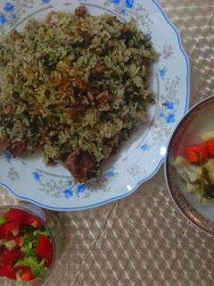 عکسی از دستور سبزی پلو سمنانی