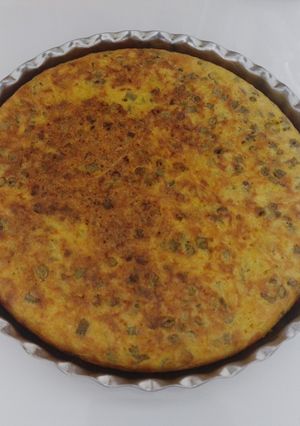عکسی از دستور کوکو لوبیا سبز(بدون گوشت)