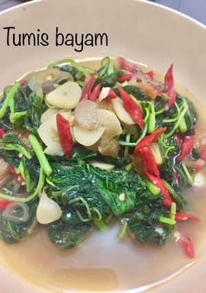 Foto resep Tumis bayam ☘️☘️