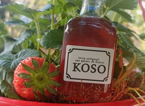 Une photo de 🍓Koso aux Queues de Fraises (sirop antigaspi)