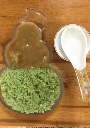 Foto resep Pulut pandan siram kolak duren