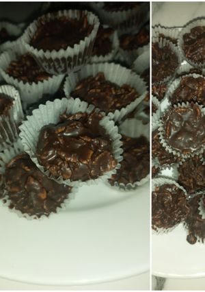 صورة لوصفة حلوى 10 دقائق برقائق الذرة وشوكولاته