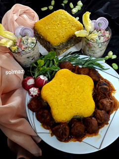 عکسی از دستور باقلا پلو با گوشت قلقلی solmaz