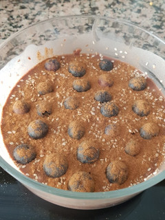 Una foto de Gachas de avena con chocolate vegana
