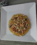 Huevos revueltos con carne