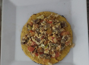 Una foto de Huevos revueltos con carne