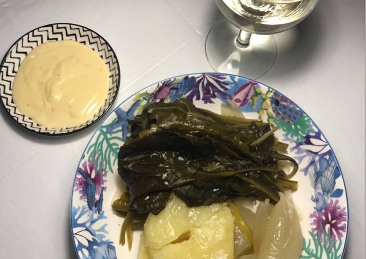 Verduras al vapor con "all i oli" (ajo y aceite)