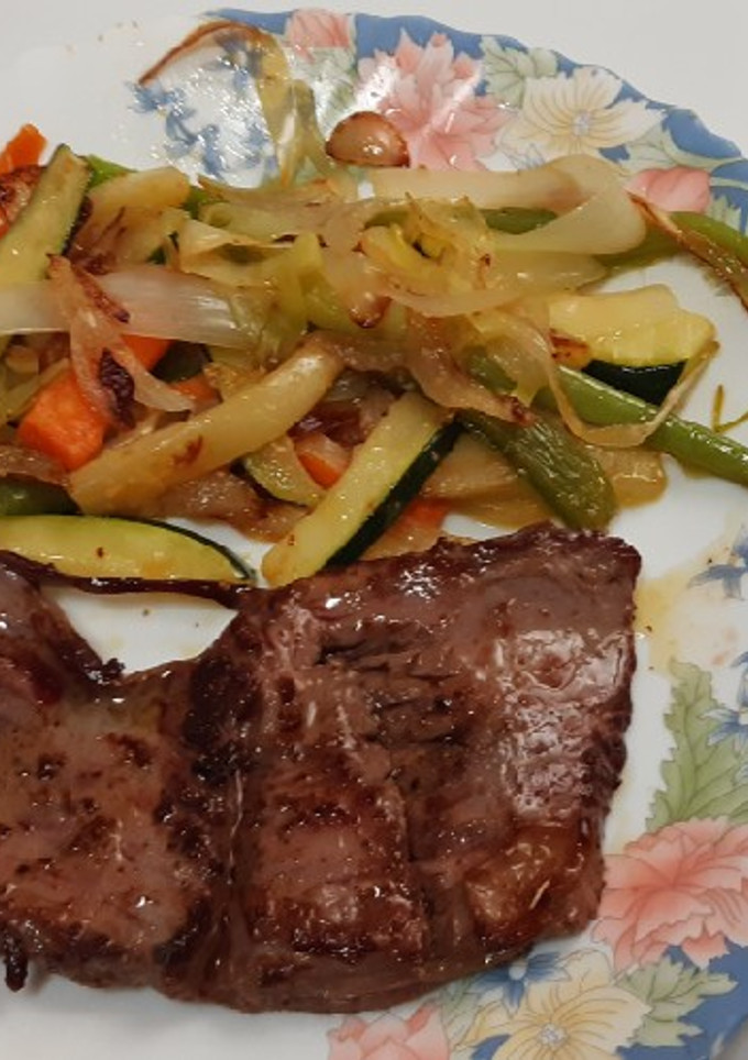 Una foto de Entraña con verduras