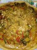 Tarta rústica de verduras multicolor con cebolla de verdeo#ebook