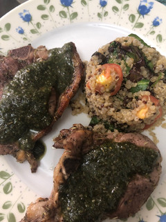 Una foto de 306. Chuletas de cordero con pesto de menta en Airfryer (principal carne)