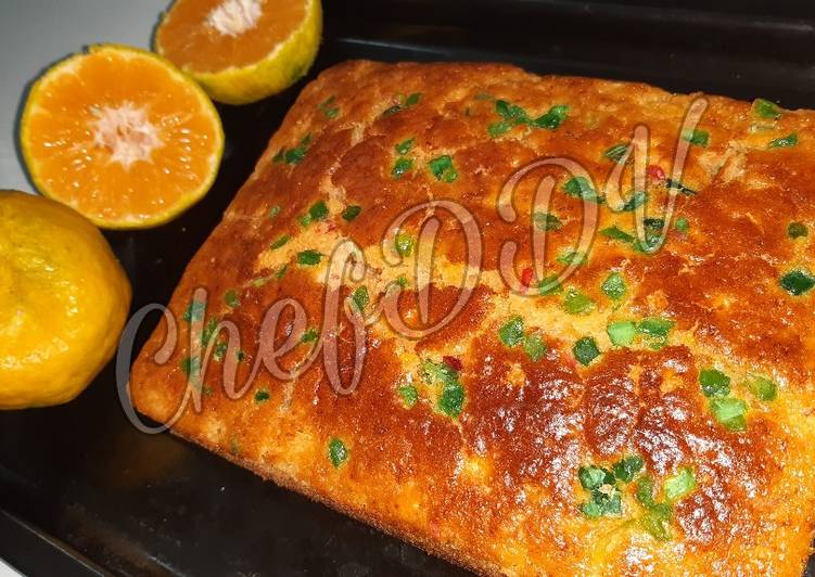 Steps to Make Quick Fresh Orange Pulp Cake…..For Kids