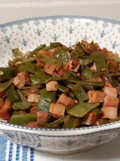 Una foto de Ensalada templada de judías verdes