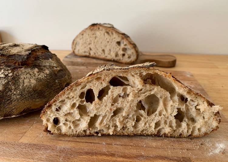 Resep French Countryside Sourdough Rustic Bread (roti tawar dengan ragi alami), Bikin Ngiler